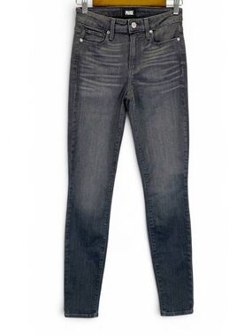 Paige Hoxton Ultra Skinny Grey Peaks Jeans Mid-Rise Stretch Women’s Size 26